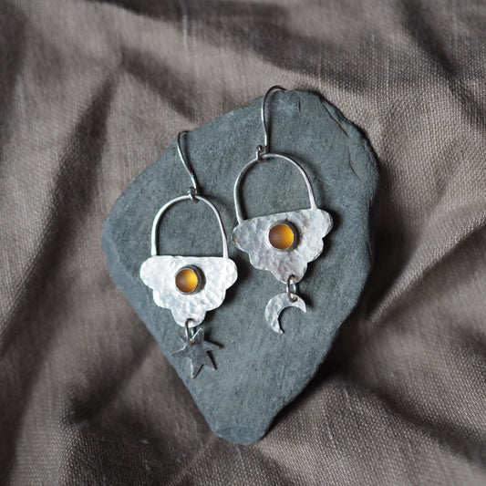 Blue Cloud Earrings for El D