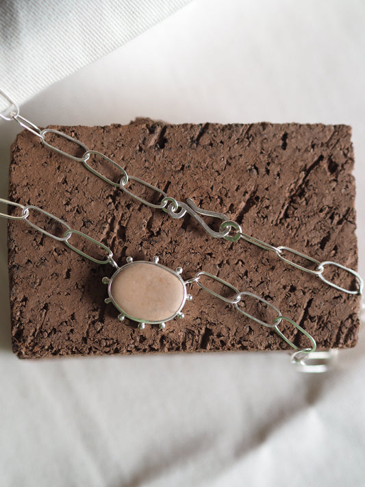 Pink Pebble Necklace READY TO SHIP