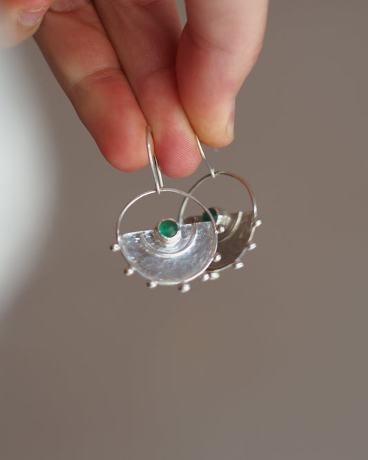 Green Eyed Earrings READY TO SHIP