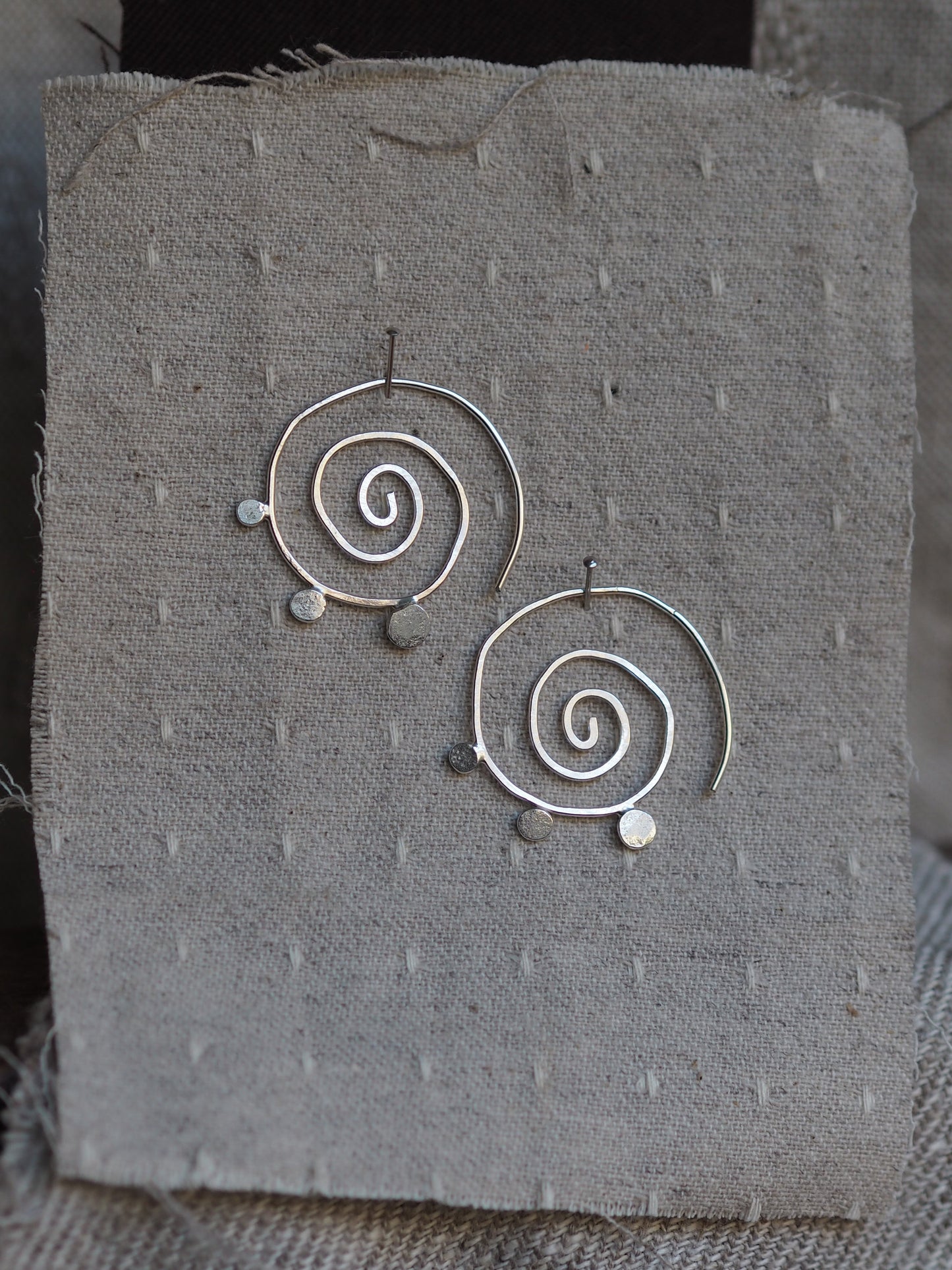 Flat Spiral Earrings READY TO SHIP