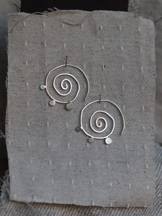 Flat Spiral Earrings READY TO SHIP