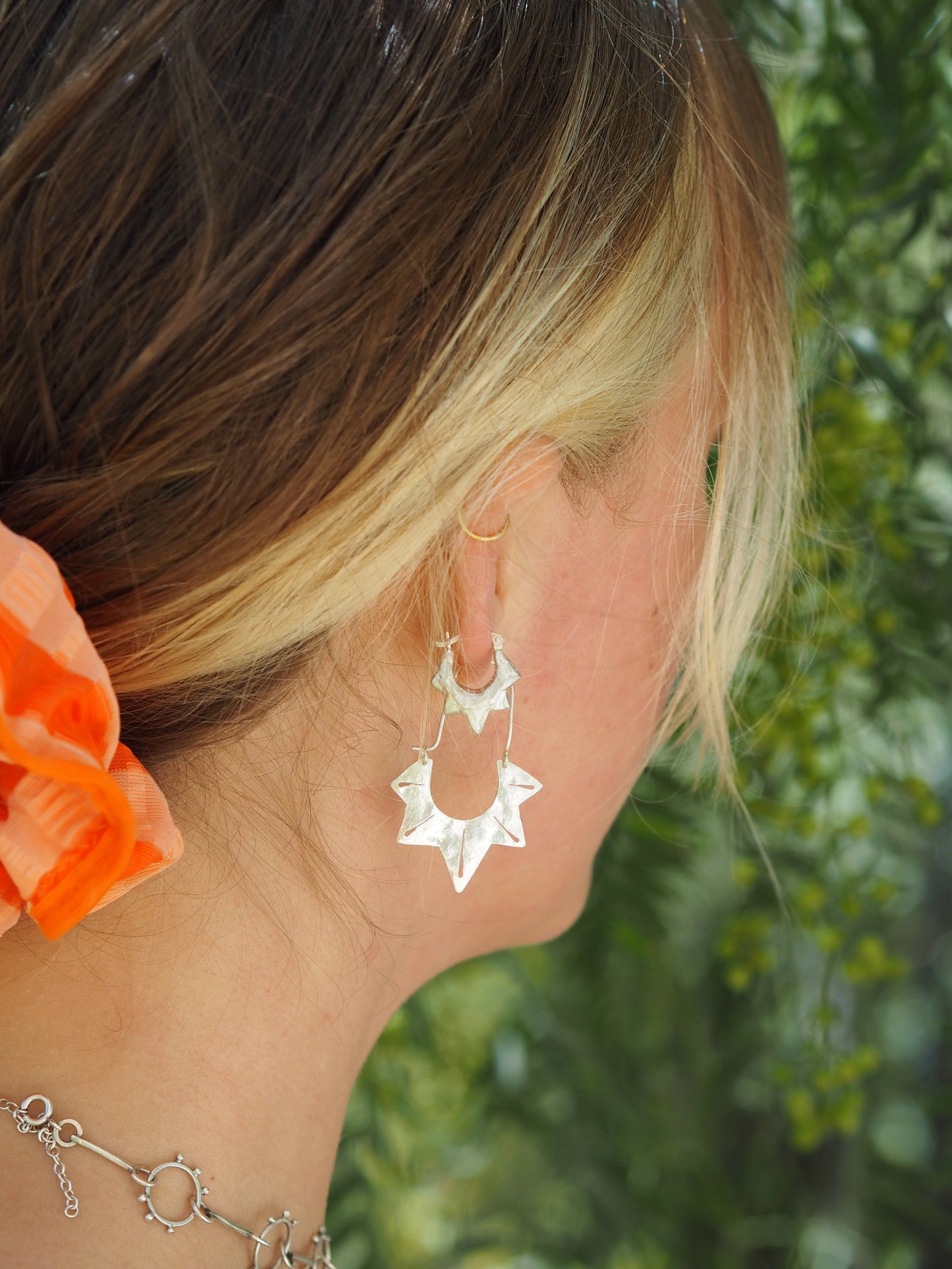 Sunburst Hoop Earrings READY TO SHIP