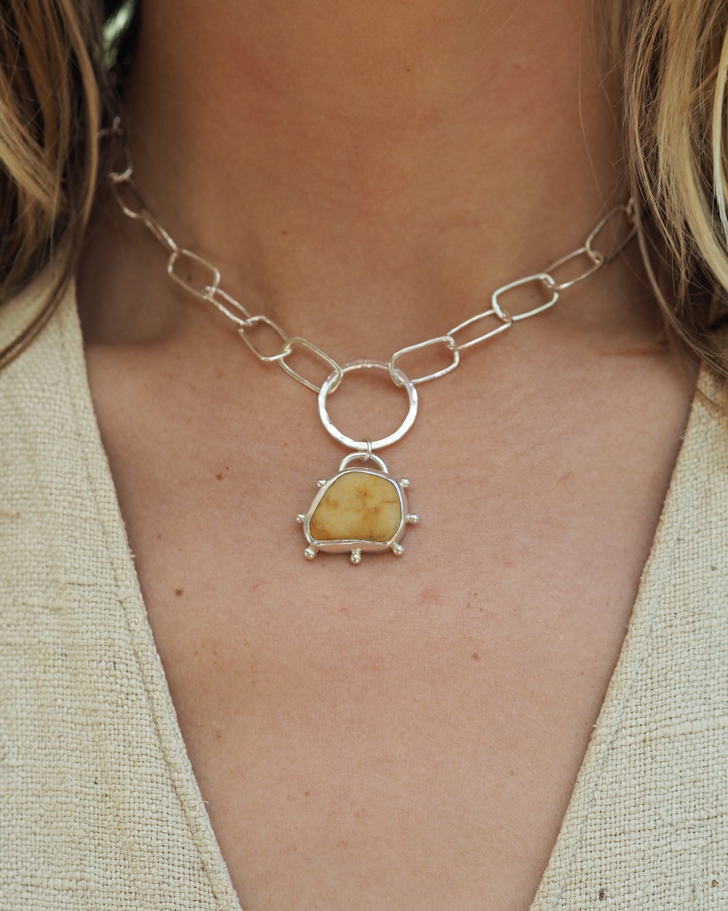 Paperclip + Circle Chain Necklace