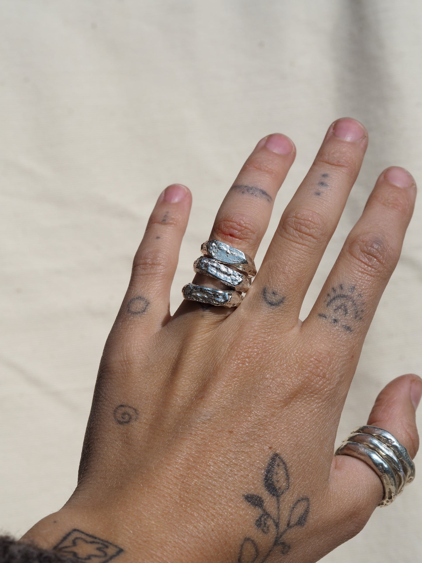 Molten Faced Organic Formed Ring