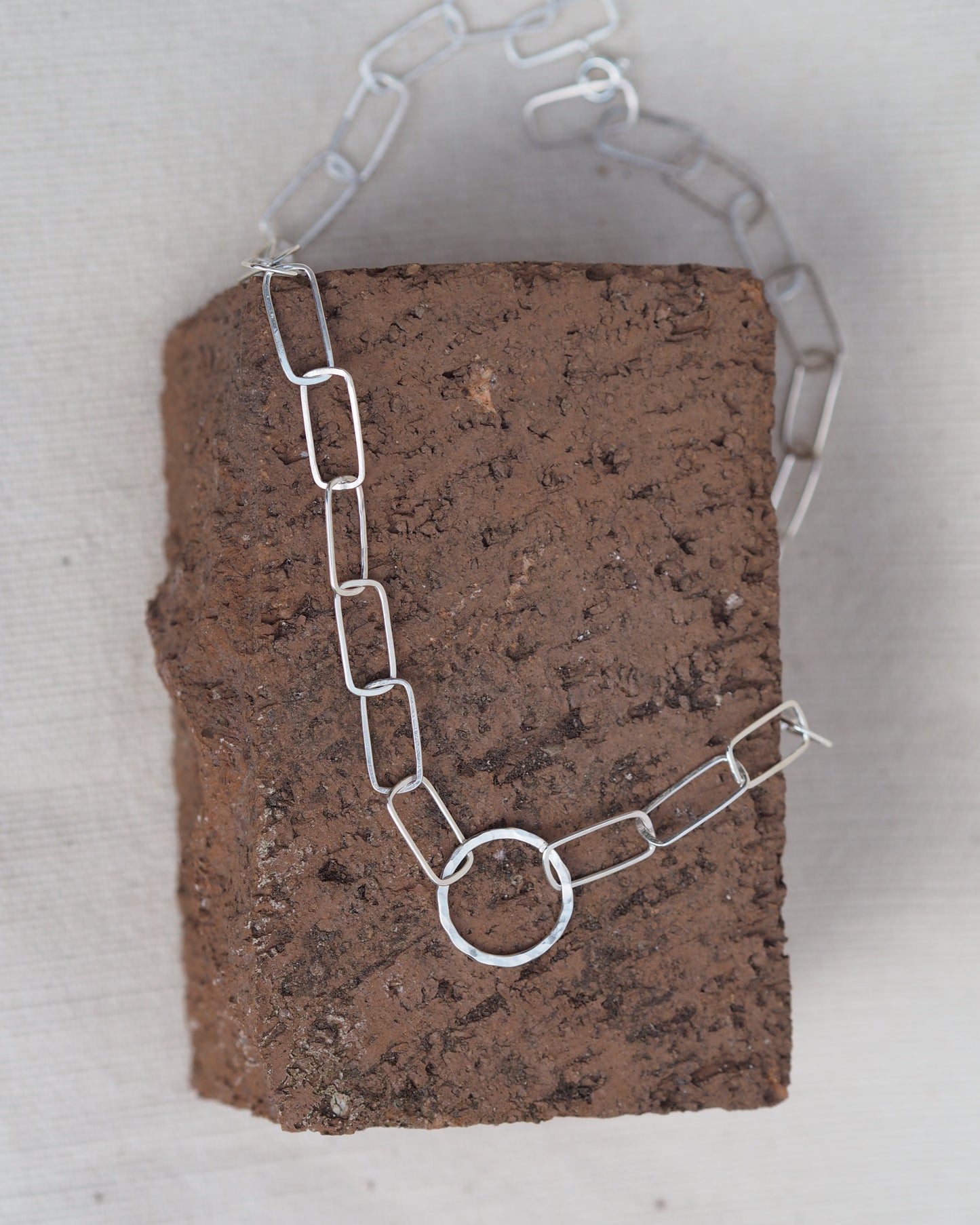 Paperclip + Circle Chain Necklace
