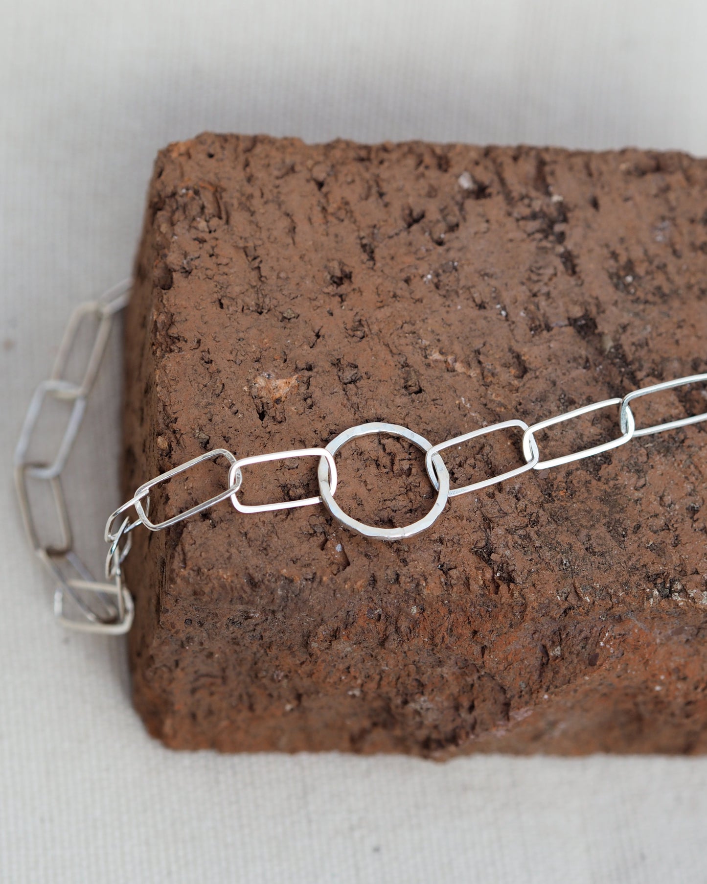 Paperclip + Circle Chain Necklace