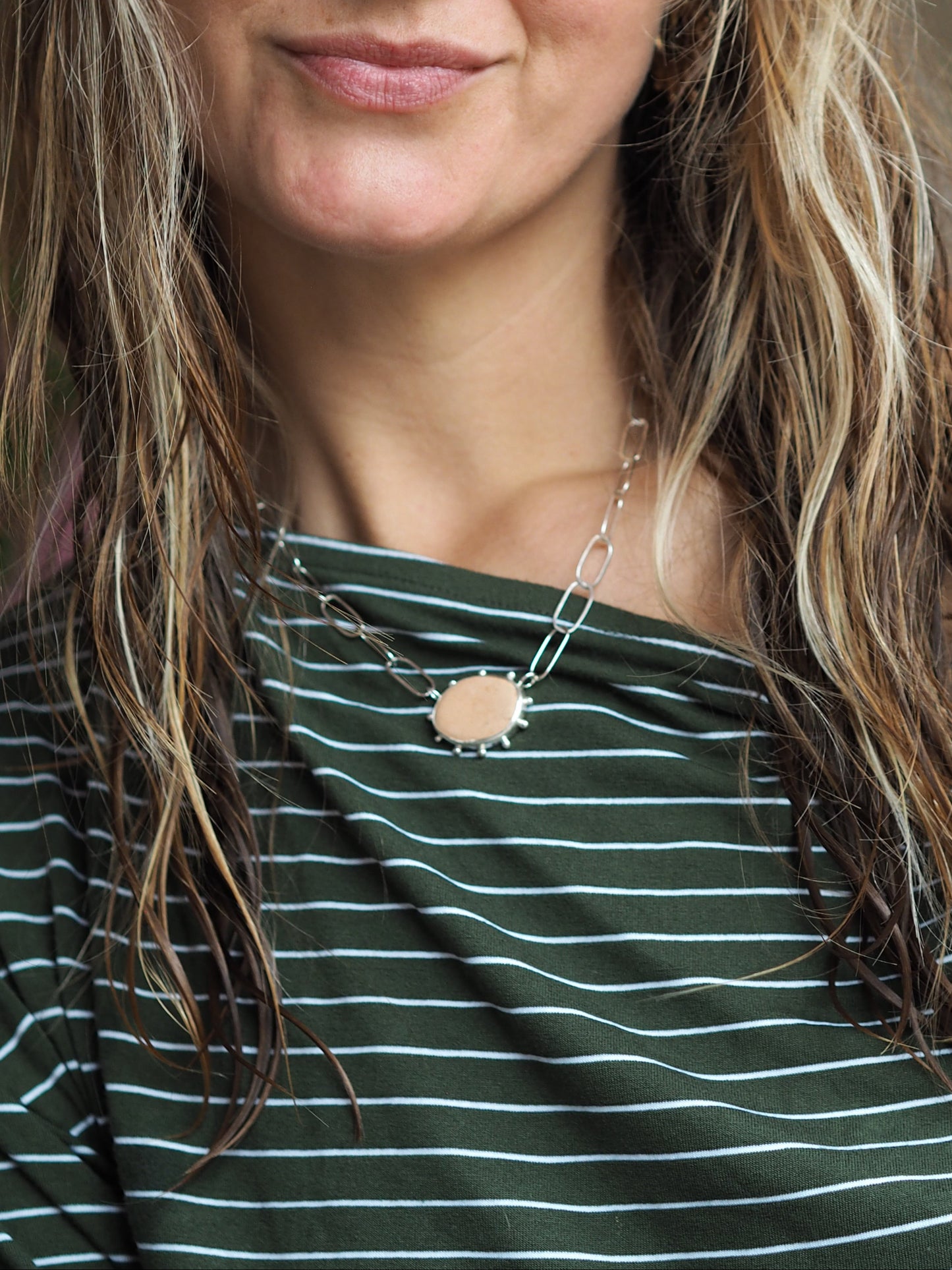 Pink Pebble Necklace READY TO SHIP