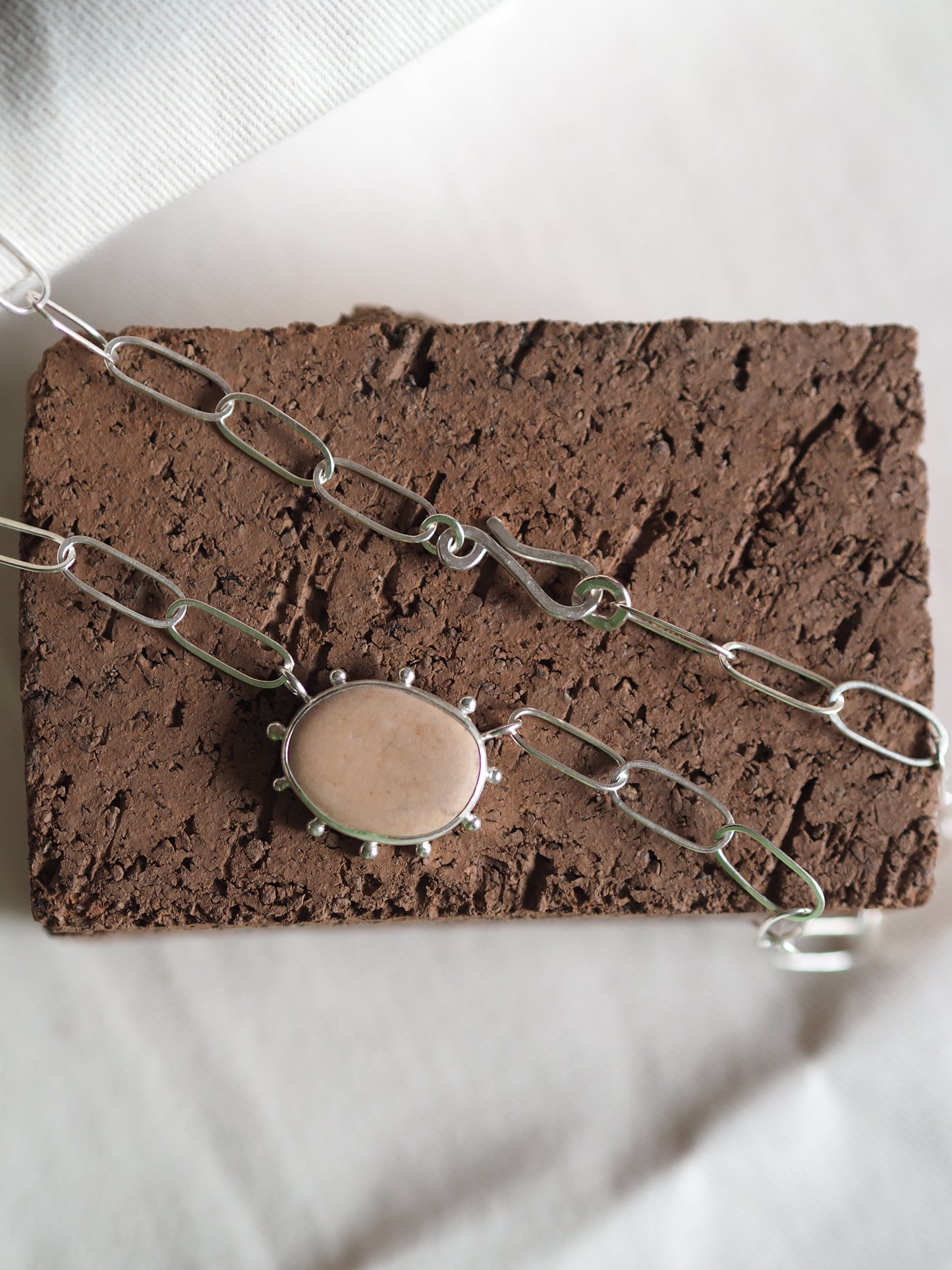 Pink Pebble Necklace READY TO SHIP