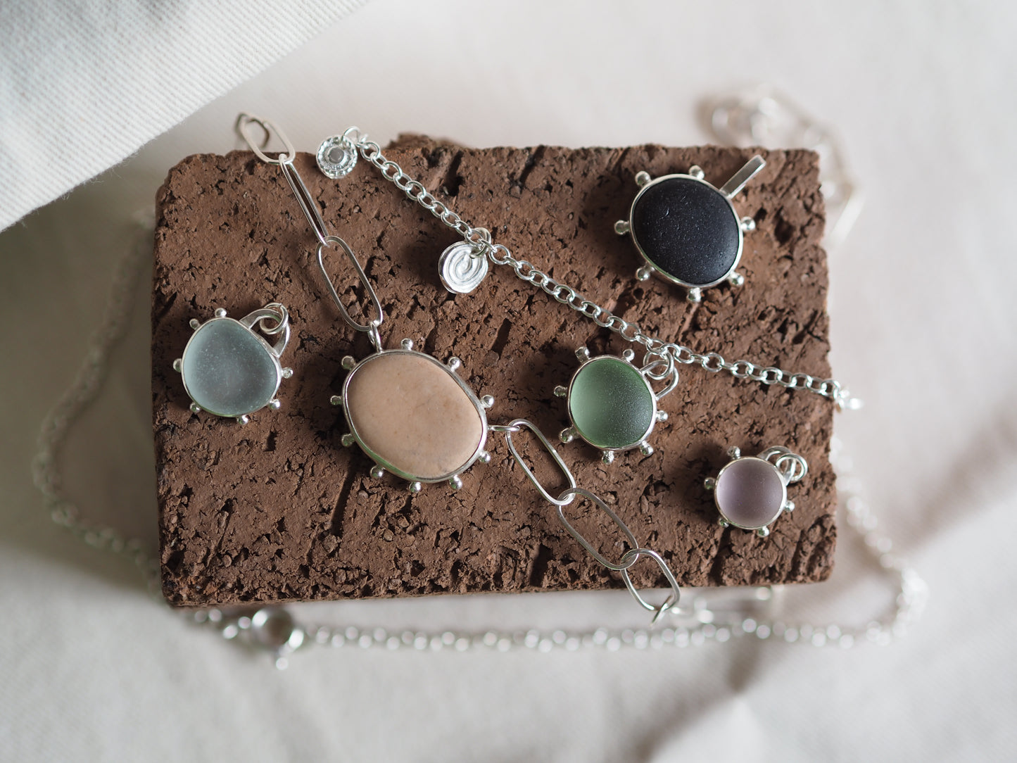 Pink Pebble Necklace READY TO SHIP