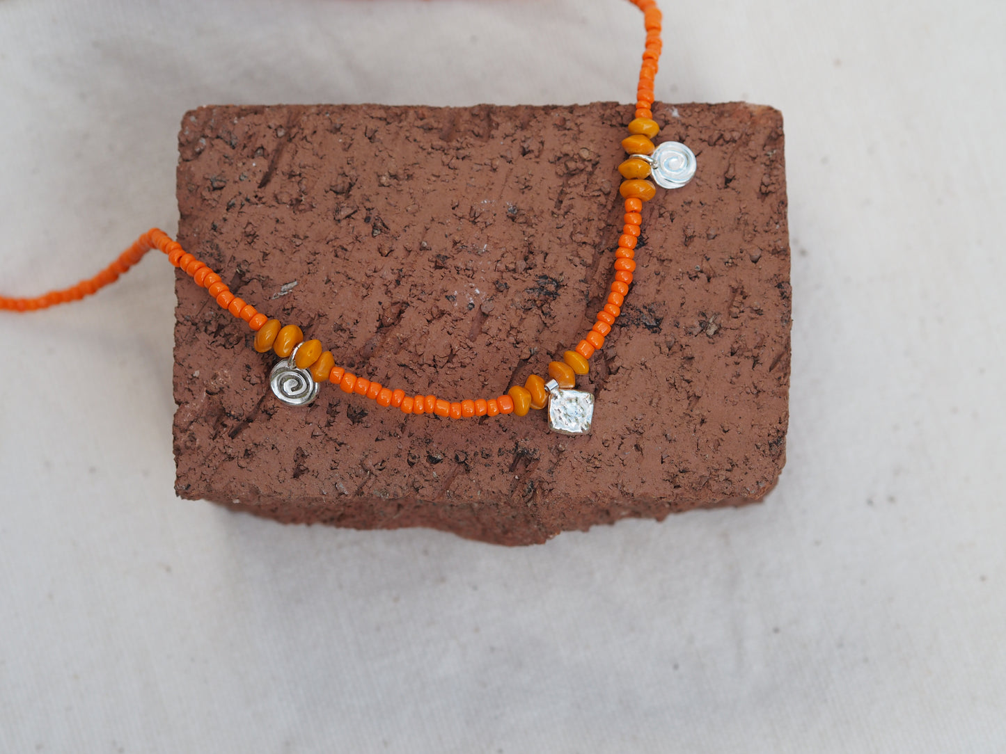 Orange Charm Necklace READY TO SHIP