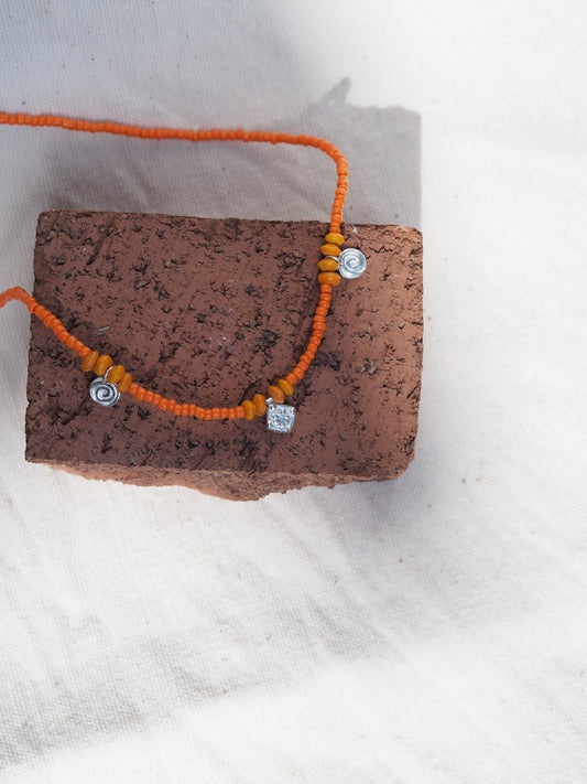 Orange Charm Necklace READY TO SHIP