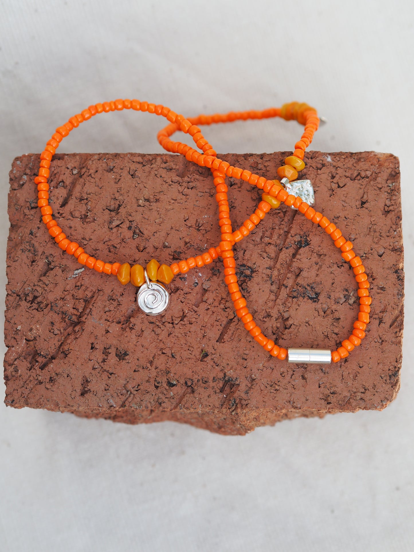 Orange Charm Necklace READY TO SHIP