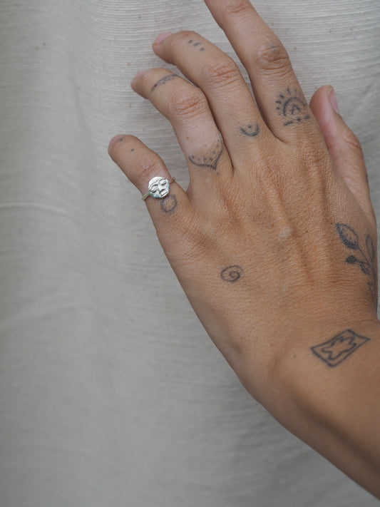 Moon Face Ring