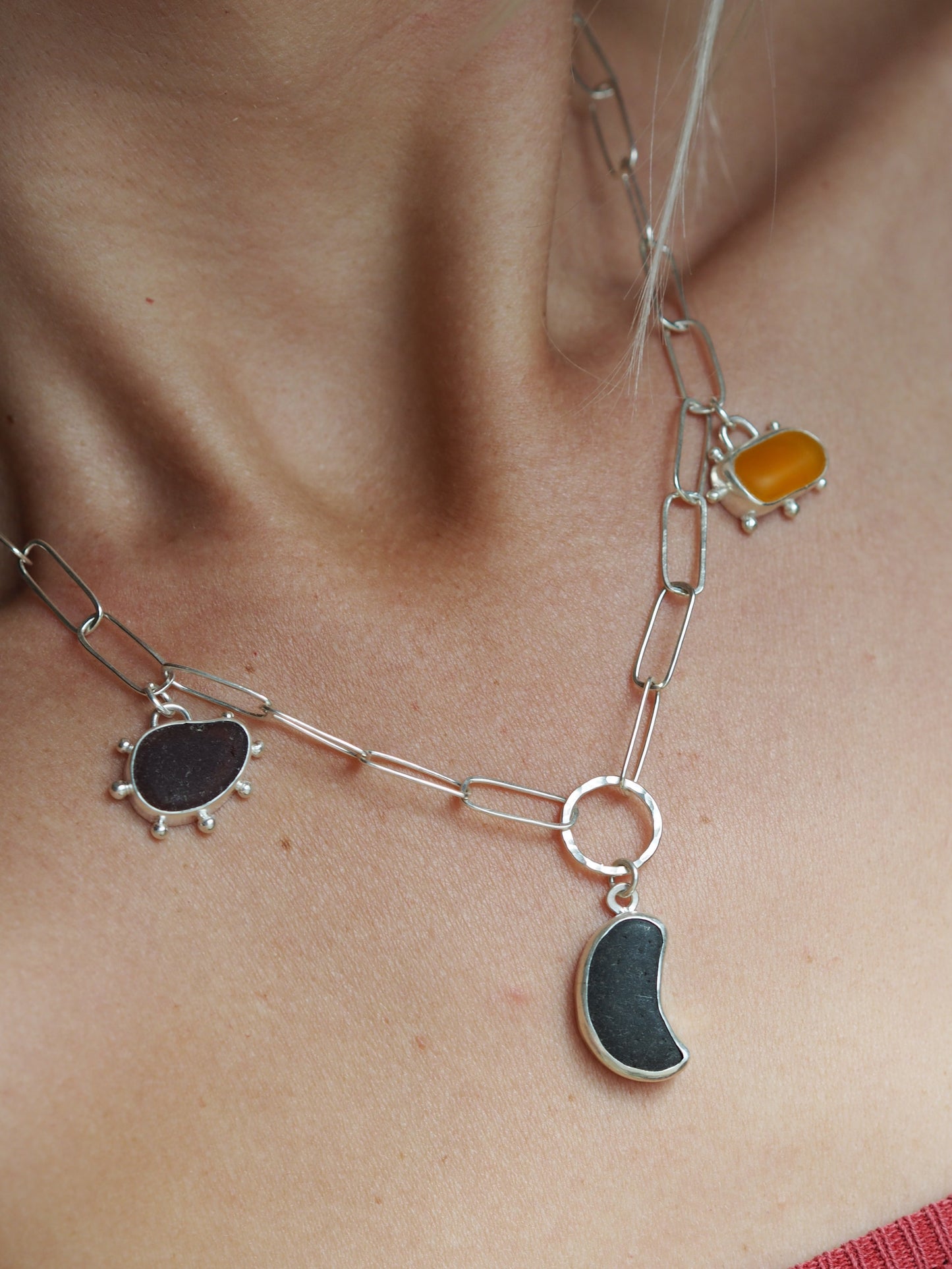 Pebble & Sea Glass Necklace