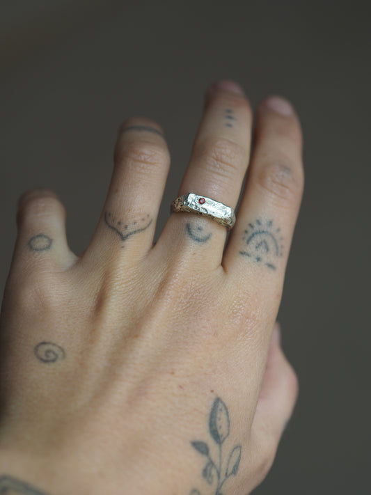 Hint of Red Ring READY TO SHIP