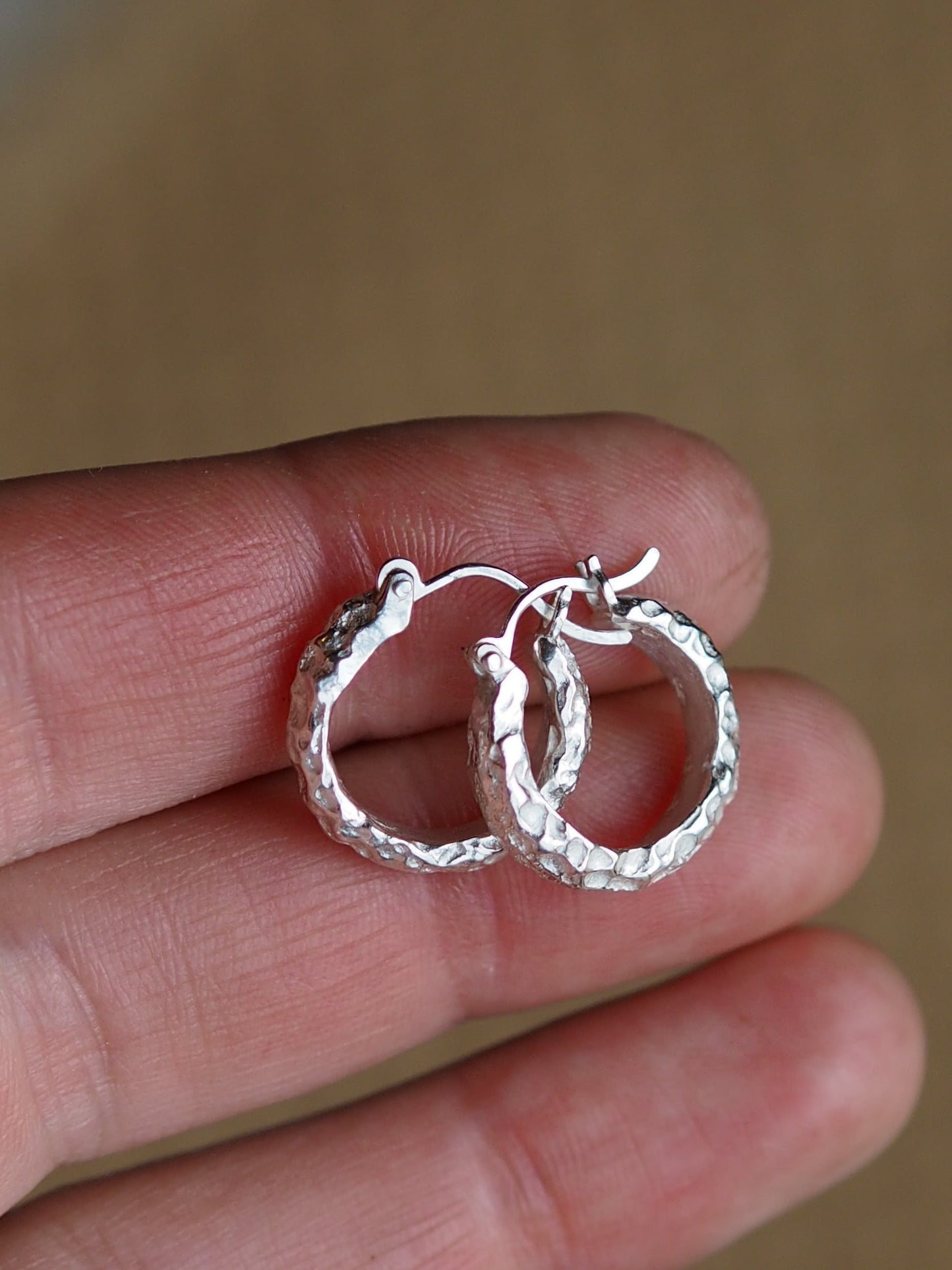 Textured Hoop Earrings READY TO SHIP