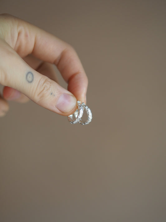 Textured Hoop Earrings READY TO SHIP