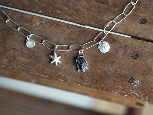 Pebble & Charm Chain READY TO SHIP