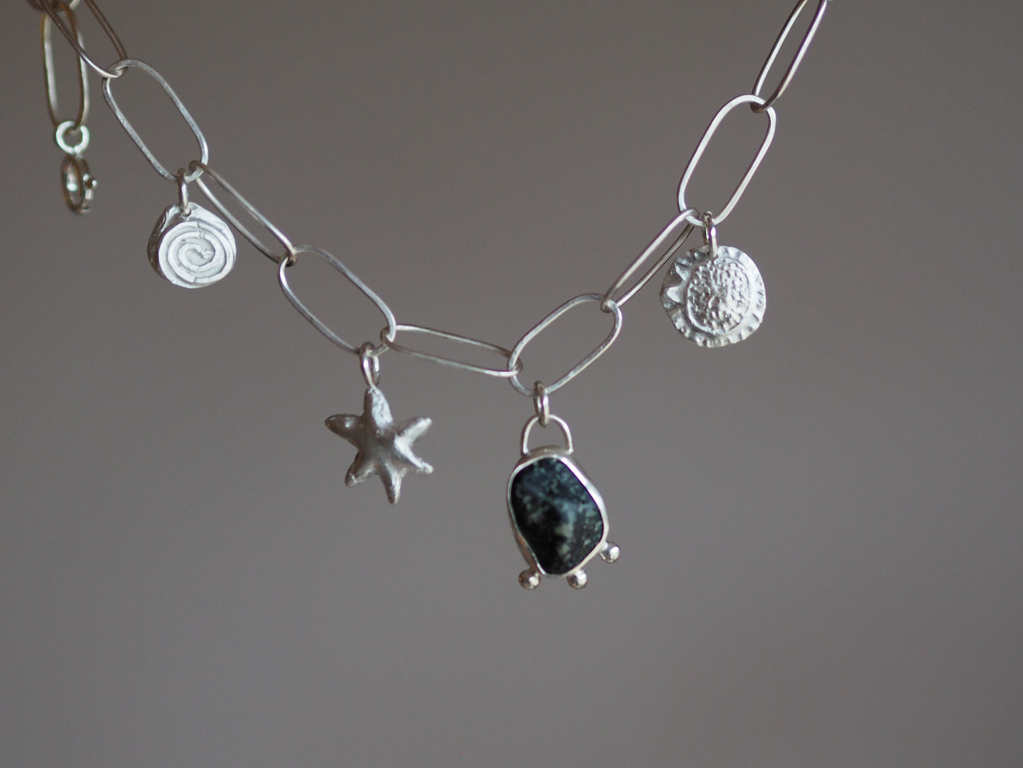 Pebble & Charm Chain READY TO SHIP