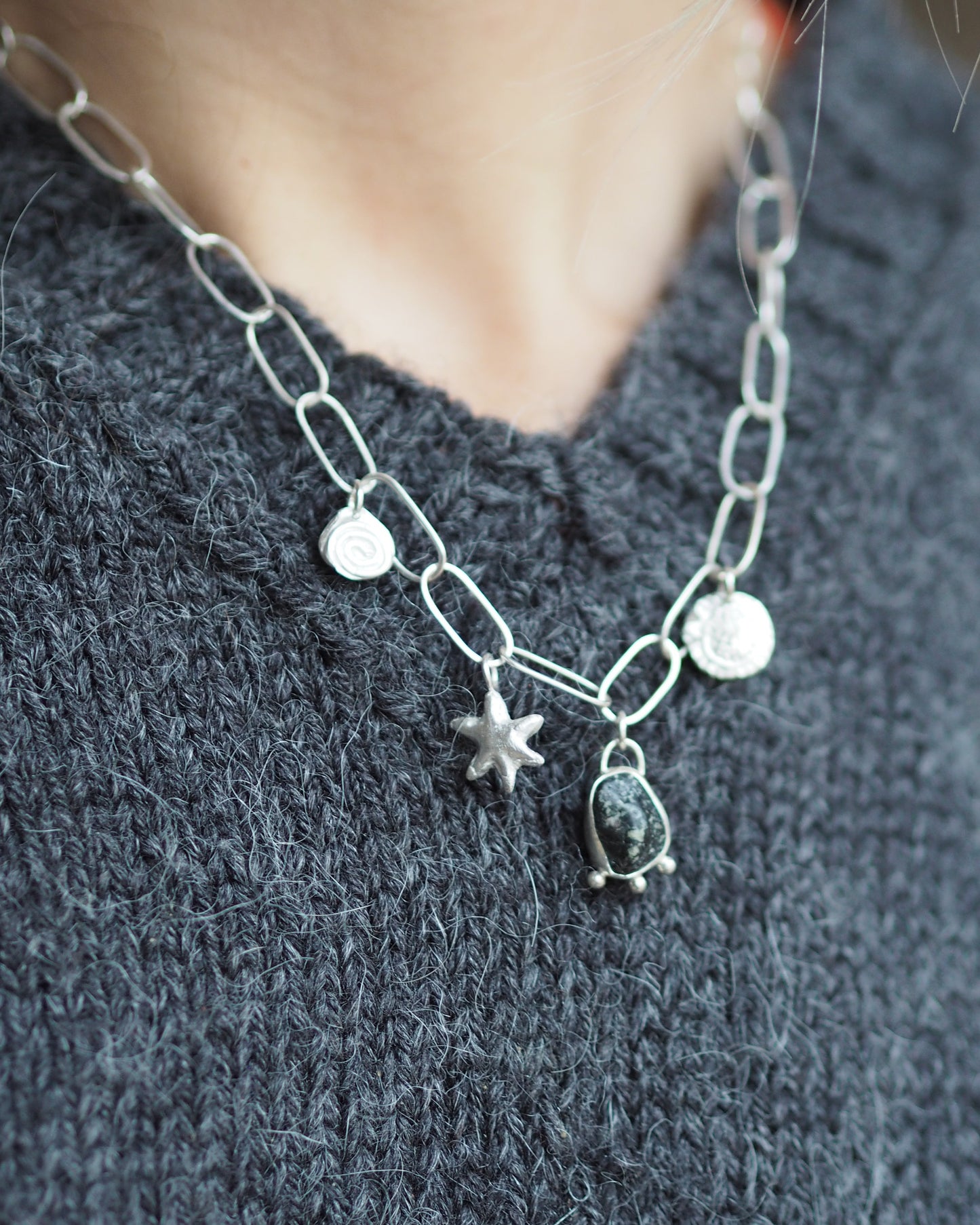 Pebble & Charm Chain READY TO SHIP