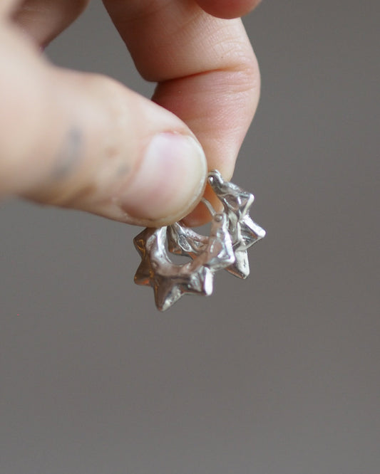 Sunburst Hoop Earrings READY TO SHIP